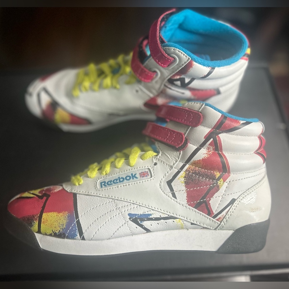 NEW…Collector’s Edition. Vintage Women’s Reebok Freestyle Graffiti Sneakers.